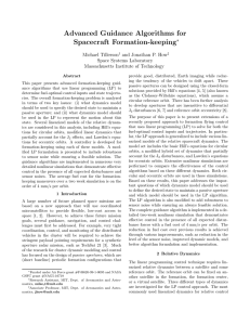 Advanced Guidance Algorithms for Spacecraft Formation-keeping ∗ Michael Tillerson