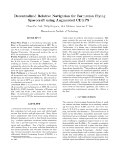 Decentralized Relative Navigation for Formation Flying Spacecraft using Augmented CDGPS 1