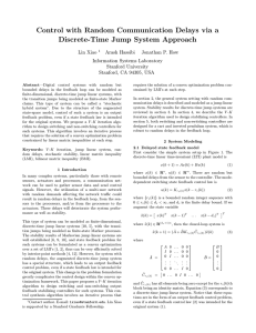 Control with Random Communication Delays via a Discrete-Time Jump System Approach