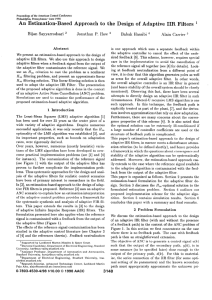 An  Estimation-Based Approach IIR  Filters