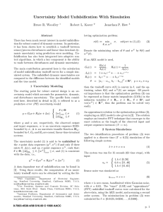 Uncertainty Model Unfalsication With Simulation Abstract