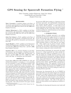 GPS Sensing for Spacecraft Formation Flying BIOGRAPHY