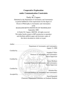 Cooperative Exploration under Communication Constraints Emily M. Craparo