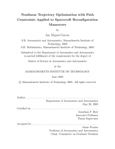 Nonlinear Trajectory Optimization with Path Constraints Applied to Spacecraft Reconfiguration Maneuvers