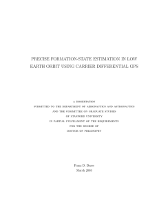 PRECISE FORMATION-STATE ESTIMATION IN LOW EARTH ORBIT USING CARRIER DIFFERENTIAL GPS