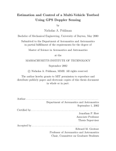 Estimation and Control of a Multi-Vehicle Testbed Using GPS Doppler Sensing