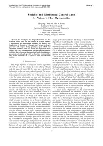 Scalable and Distributed Control Laws for Network Flow Optimization