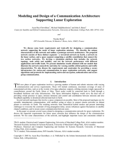 Modeling and Design of a Communication Architecture Supporting Lunar Exploration