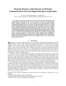 Dynamic Resource Allocation for an IP-based Communications Network Supporting Space Exploration