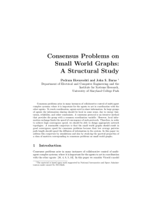 Consensus Problems on Small World Graphs: A Structural Study