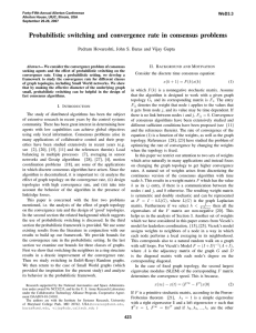 Probabilistic switching and convergence rate in consensus problems II. B M
