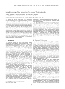 Inland thinning of the Amundsen Sea sector, West Antarctica