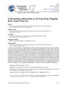 –Yinggehai Understanding sedimentation in the Song Hong Basin, South China Sea Yi Yan