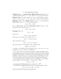 14.  Parametrised  Curves is a diﬀerentiable function �