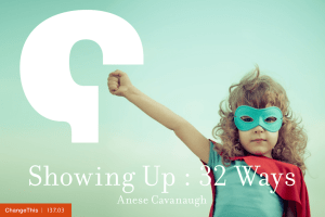 Showing Up : 32 Ways Anese Cavanaugh  |