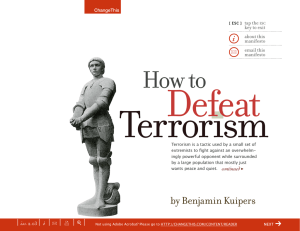 Terrorism Defeat How to