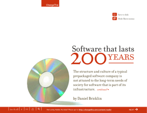  years Software that lasts
