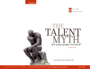 TALENT  MYTH THE