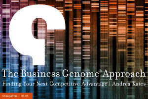 The Business Genome Approach ® Finding Your Next Competitive Advantage | Andrea Kates