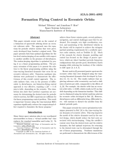 Formation Flying Control in Eccentric Orbits AIAA-2001-4092