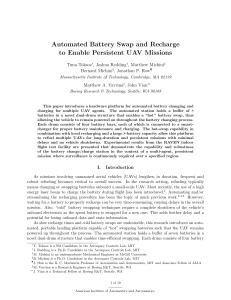 Automated Battery Swap and Recharge to Enable Persistent UAV Missions