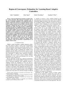 Region-of-Convergence Estimation for Learning-Based Adaptive Controllers John F. Quindlen Ufuk Topcu