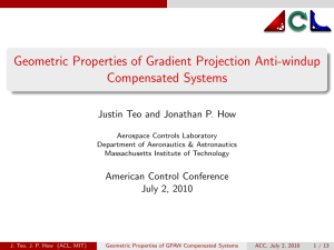 Geometric Properties of Gradient Projection Anti-windup Compensated Systems