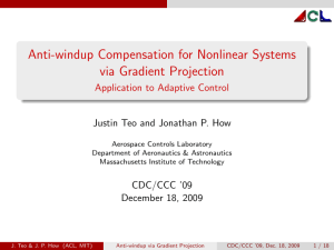 Anti-windup Compensation for Nonlinear Systems via Gradient Projection Application to Adaptive Control