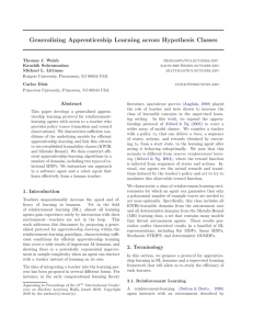 Generalizing Apprenticeship Learning across Hypothesis Classes
