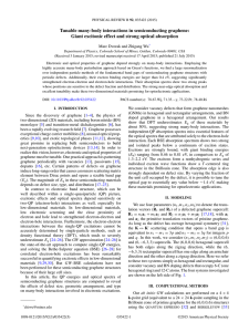 Tunable many-body interactions in semiconducting graphene: