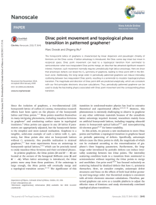 Nanoscale Dirac point movement and topological phase † transition in patterned graphene