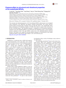 Pressure effect on structural and vibrational properties of Sm-substituted BiFeO Yu-Jie Wu,