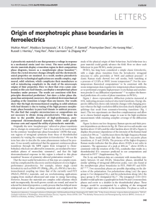 LETTERS Origin of morphotropic phase boundaries in ferroelectrics