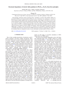 Structural dependence of electric field gradients in Pb Ti from first principles Zr