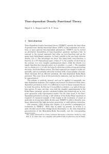 Time-dependent Density Functional Theory 1 Introduction