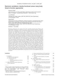 Electronic excitations: density-functional versus many-body Green’s-function approaches * Giovanni Onida