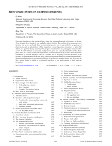 Berry phase effects on electronic properties Di Xiao