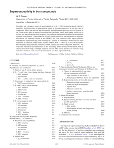 Superconductivity in iron compounds G. R. Stewart