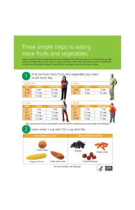 Three simple steps to eating more fruits and vegetables.