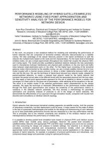PERFORMANCE MODELING OF HYBRID SATELLITE/WIRELESS NETWORKS USING FIXED POINT APPROXIMATION AND
