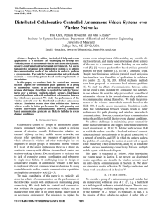 Distributed Collaborative Controlled Autonomous Vehicle Systems over Wireless Networks