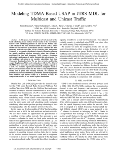 Modeling TDMA-Based USAP in JTRS MDL for Multicast and Unicast Traffic