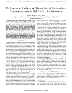 Performance Analysis of Time-Critical Peer-to-Peer Communications in IEEE 802.15.4 Networks