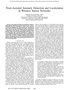 Trust-Assisted Anomaly Detection and Localization in Wireless Sensor Networks