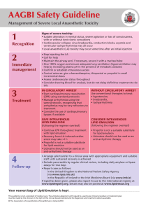 1 AAGBI Safety Guideline Management of Severe Local Anaesthetic Toxicity