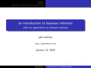 an introduction to bayesian inference with an application to network analysis