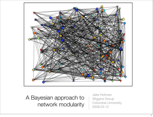 A Bayesian approach to network modularity Jake Hofman Wiggins Group