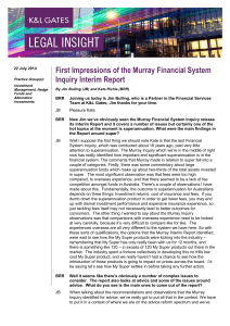 First Impressions of the Murray Financial System Inquiry Interim Report