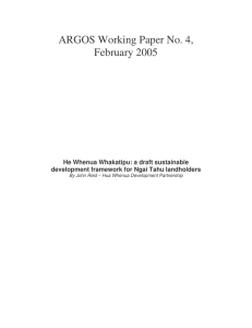 ARGOS Working Paper No. 4, February 2005