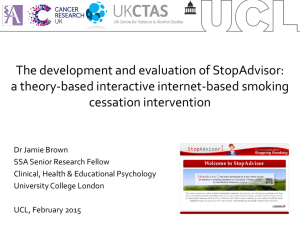 The development and evaluation of StopAdvisor: a theory-based interactive internet-based smoking
